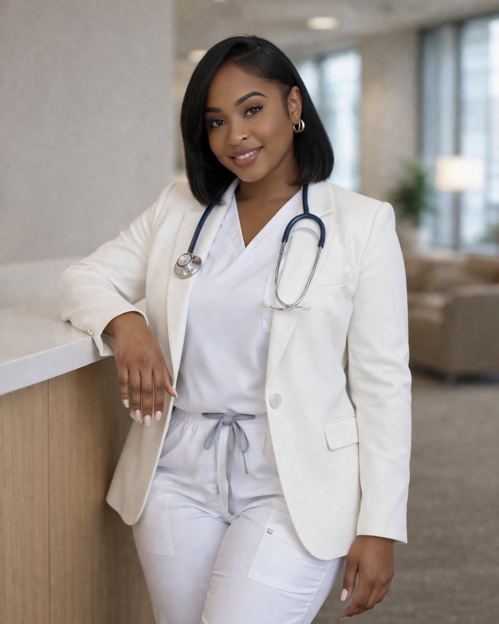 Portrait of Nurse Kay in uniform